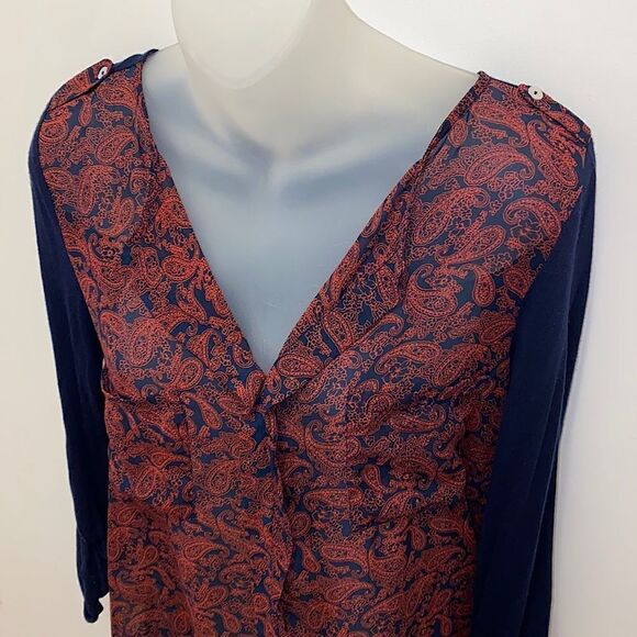 Femme Large L women’s top long sleeve boho vintage sheer button up - Picture 3 of 9